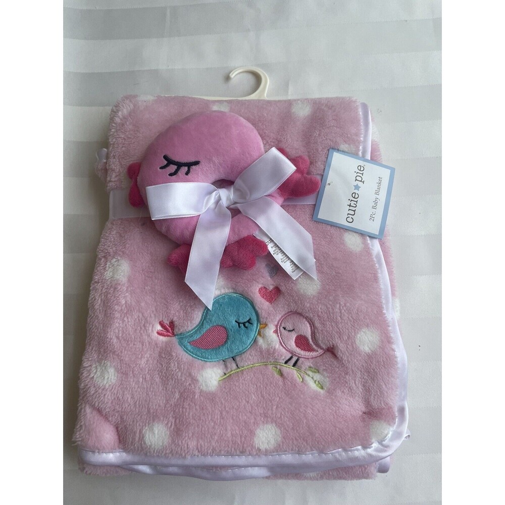 Girls 2 Piece Baby Blanket